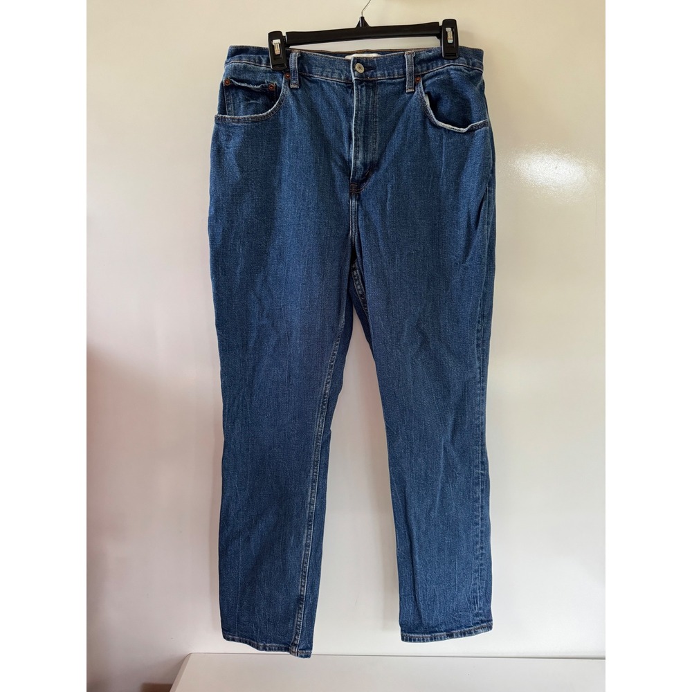 Abercrombie & Fitch Curve Love 90s Slim Straight Ultra High Rise Jeans 32 14S